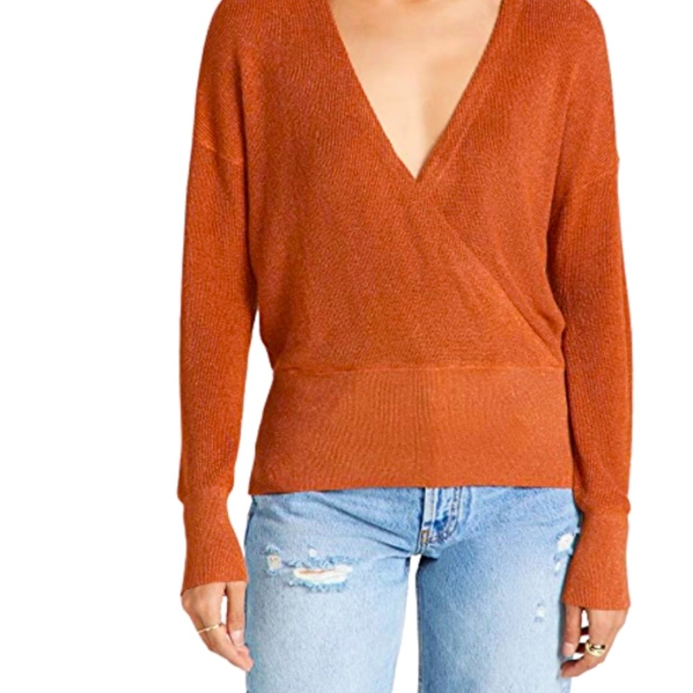 L AGENCE
Blair Crossover Metallic Top In Sienna
